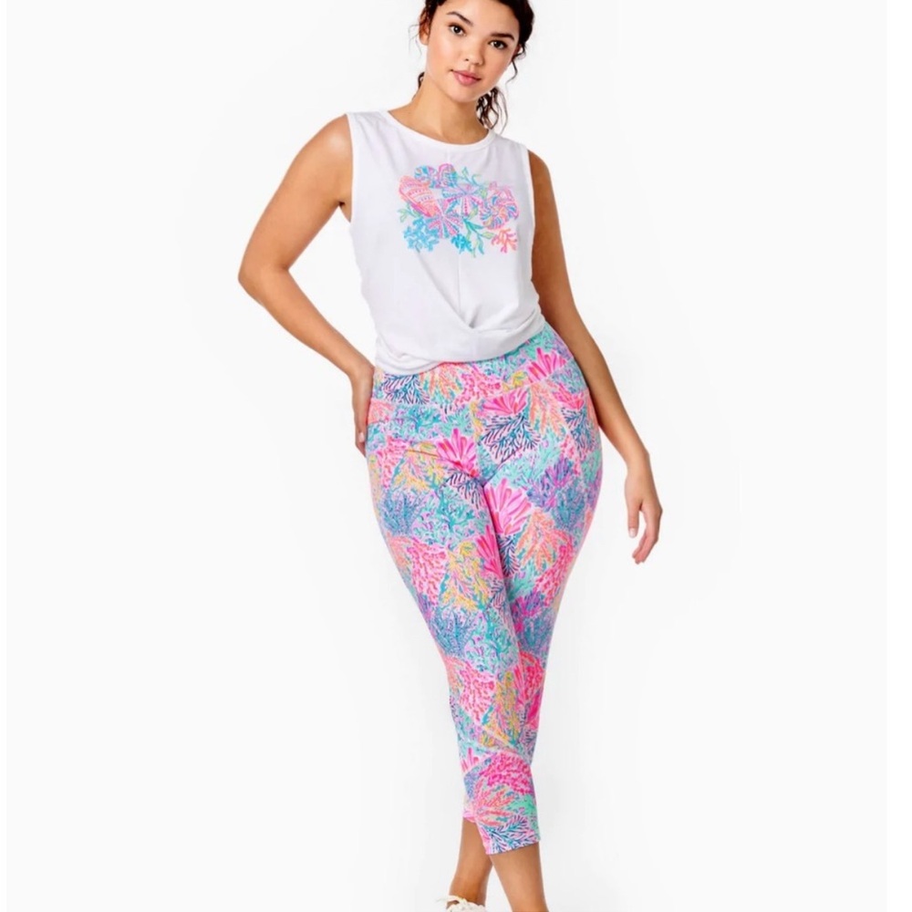 Lilly Pulitzer High Rise Weekender Leggings in Splashdance Size XXL